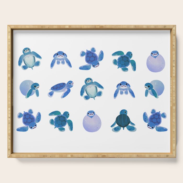 Baby sea turtles Serving Tray Gallery Image 1