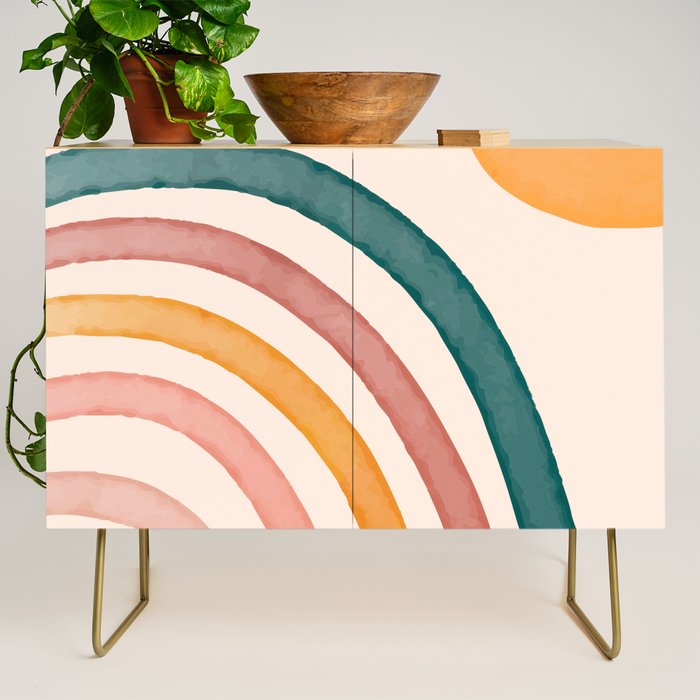 Abstract Colors of the Rainbow Credenza Gallery Image 1
