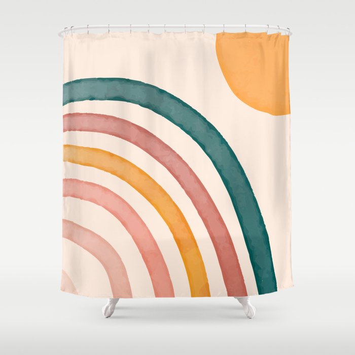 Abstract Colors of the Rainbow Shower Curtain Gallery Image 1
