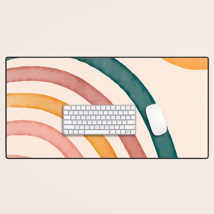 Abstract Colors of the Rainbow Desk Mat Gallery Image 1