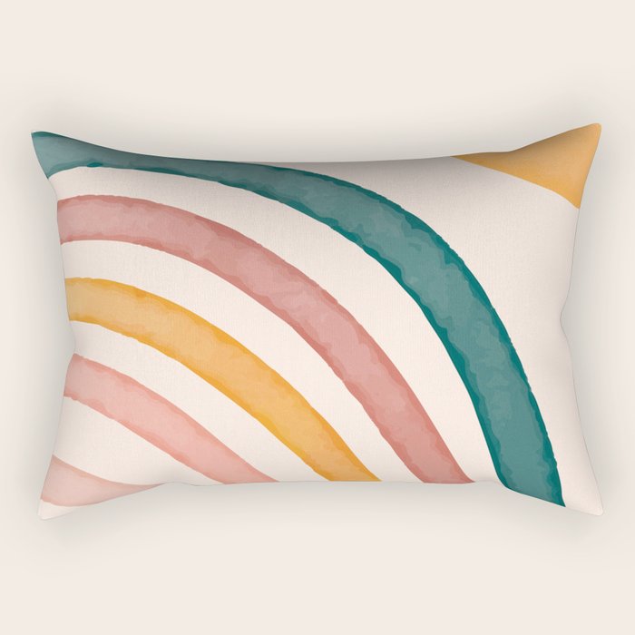 Abstract Colors of the Rainbow Rectangular Pillow Gallery Image 2