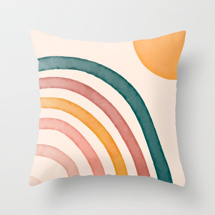 Abstract Colors of the Rainbow Throw Pillow Gallery Image 6