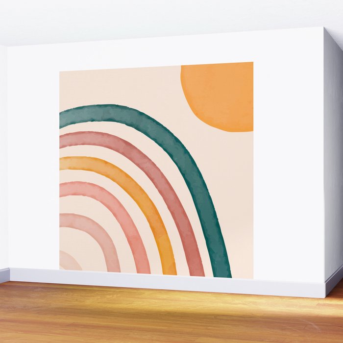 Abstract Colors of the Rainbow Wall Mural Gallery Image 2