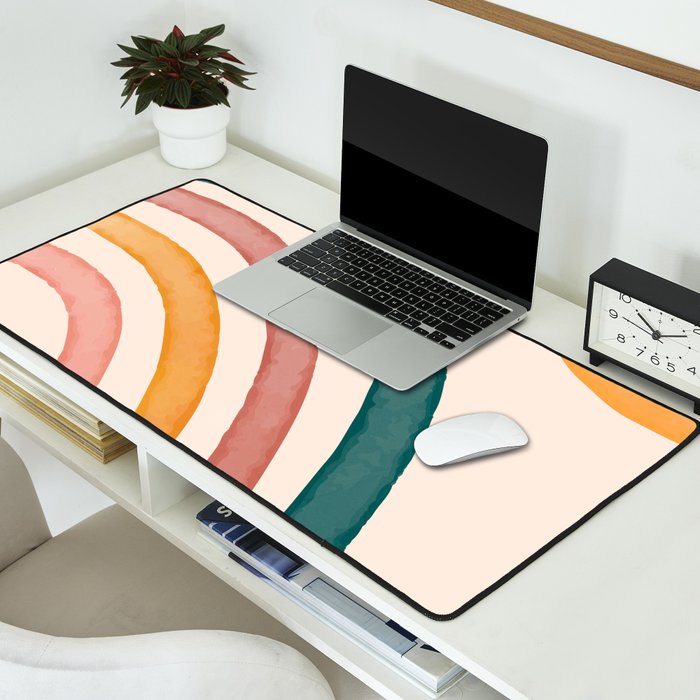Abstract Colors of the Rainbow Desk Mat Gallery Image 2