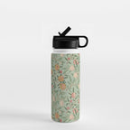 William Morris Vintage Fruit Sage Green  Water Bottle Gallery Image 1