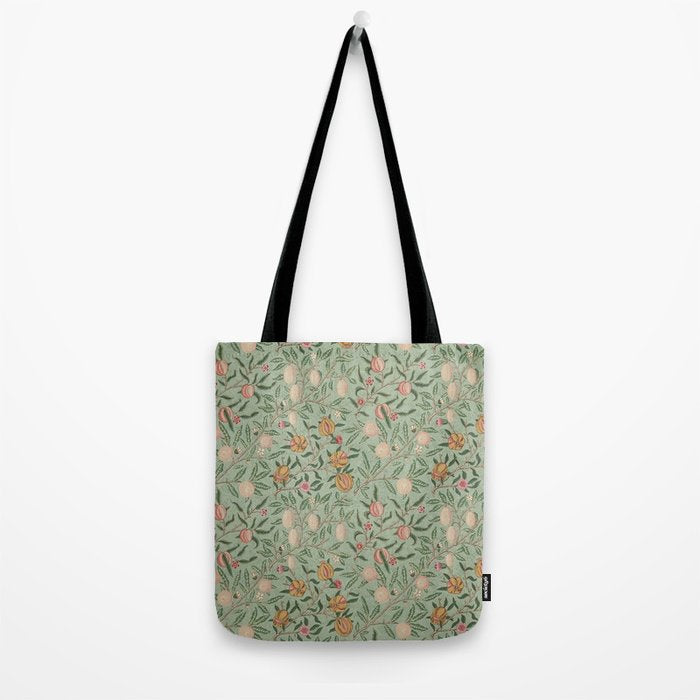 William Morris Vintage Fruit Sage Green  Tote Bag Gallery Image 2
