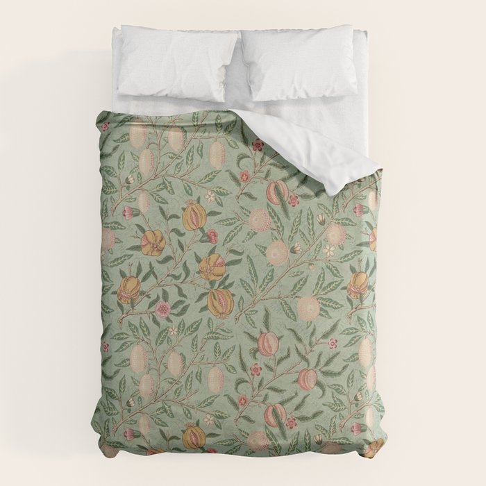 William Morris Vintage Fruit Sage Green  Duvet Cover Gallery Image 6