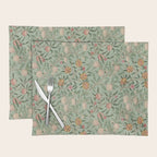 William Morris Vintage Fruit Sage Green  Placemat Gallery Image 1