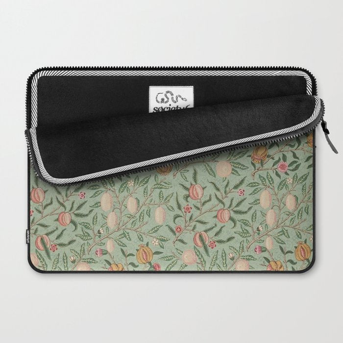 William Morris Vintage Fruit Sage Green  Laptop Sleeve Gallery Image 2