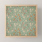 William Morris Vintage Fruit Sage Green  Mini Art Print Gallery Image 1