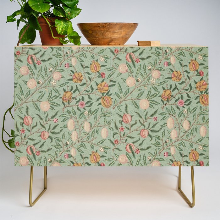 William Morris Vintage Fruit Sage Green  Credenza Gallery Image 1