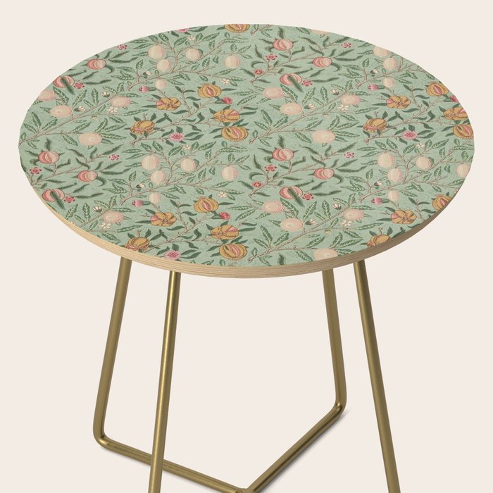 William Morris Vintage Fruit Sage Green  Side Table Gallery Image 2