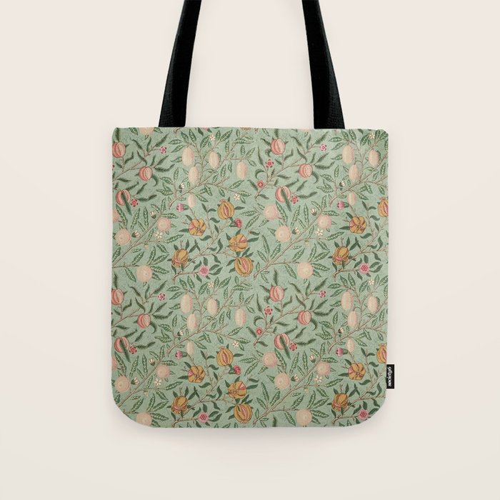 William Morris Vintage Fruit Sage Green  Tote Bag Gallery Image 1