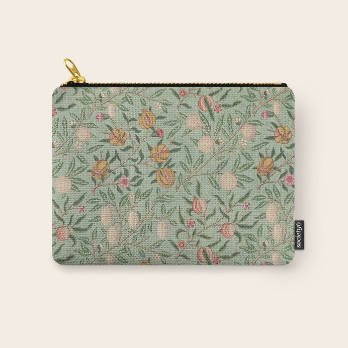 William Morris Vintage Fruit Sage Green  Carry All Pouch Gallery Image 1