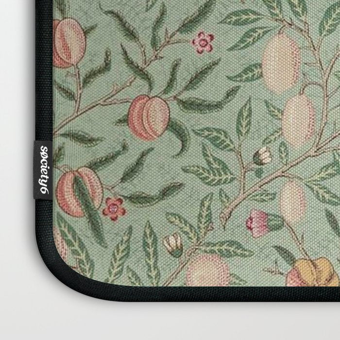 William Morris Vintage Fruit Sage Green  Laptop Sleeve Gallery Image 3