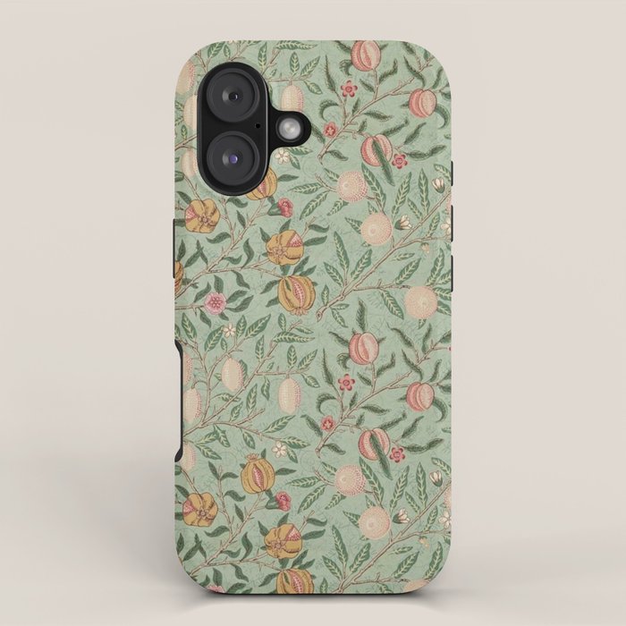 William Morris Vintage Fruit Sage Green  iPhone Case Gallery Image 1
