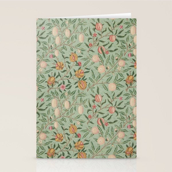 William Morris Vintage Fruit Sage Green  Stationery Card Gallery Image 2