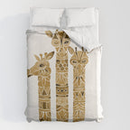 Giraffes - Sepia Palette Duvet Cover Gallery Image 6