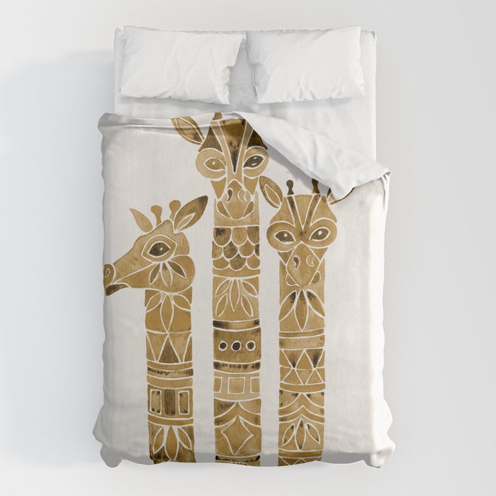 Giraffes - Sepia Palette Duvet Cover Gallery Image 6
