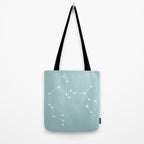 Sagittarius Zodiac Star Constellation Line Art Pastel Teal Tote Bag Gallery Image 2