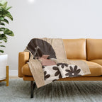 Afro Woman Portrait - Retro vibes  Throw Blanket Gallery Image 1