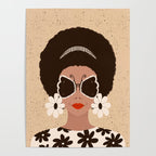 Afro Woman Portrait - Retro vibes  Poster Gallery Image 4