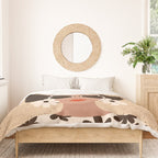 Afro Woman Portrait - Retro vibes  Duvet Cover Gallery Image 3