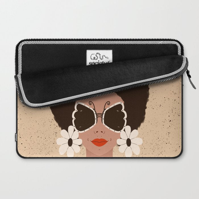 Afro Woman Portrait - Retro vibes  Laptop Sleeve Gallery Image 2