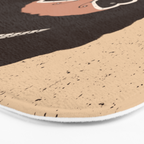Afro Woman Portrait - Retro vibes  Bath Mat Gallery Image 3