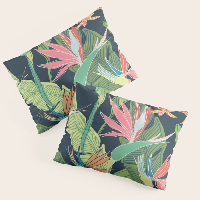 Tropical Bird of Paradise Pillow Sham Gallery Image 3