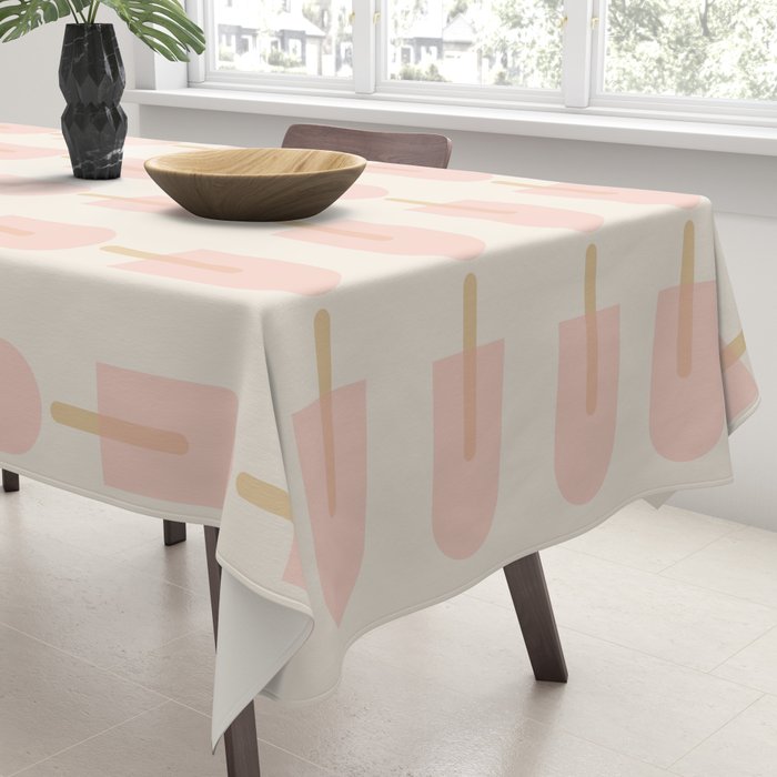 Pink Popsicle Pattern Tablecloth Gallery Image 3