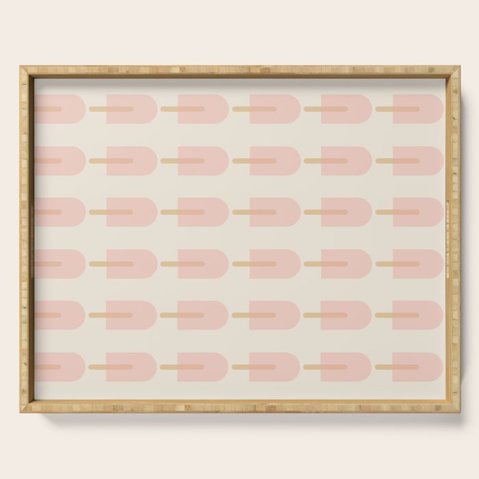 Pink Popsicle Pattern Serving Tray Gallery Image 1