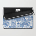 chinoiserie toile blue Laptop Sleeve Gallery Image 2