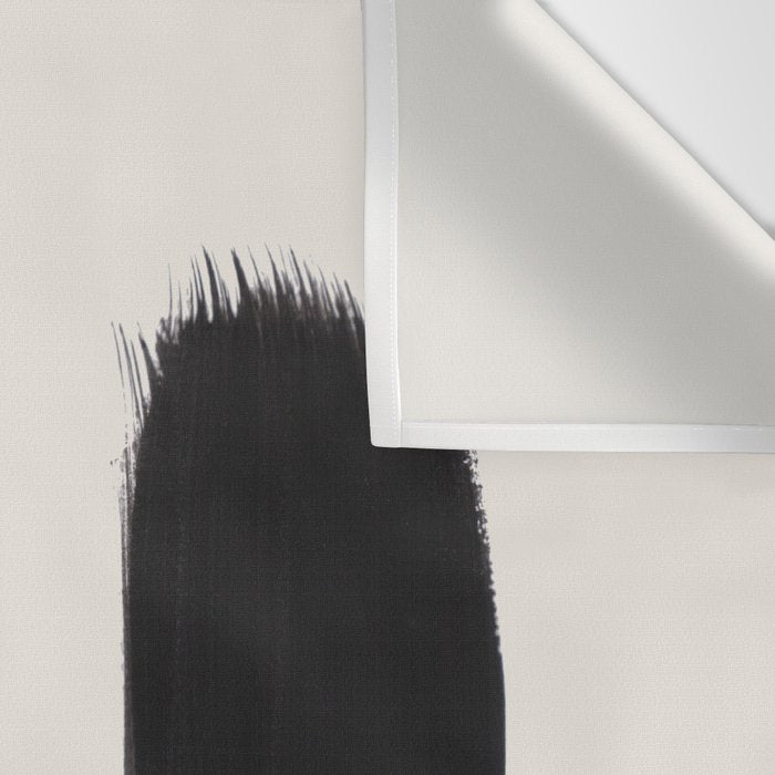 Mid Century Modern Minimalist Abstract Art Brush Strokes Black & White Ink Art Brush Strokes Wall Tapestry Gallery Image 3