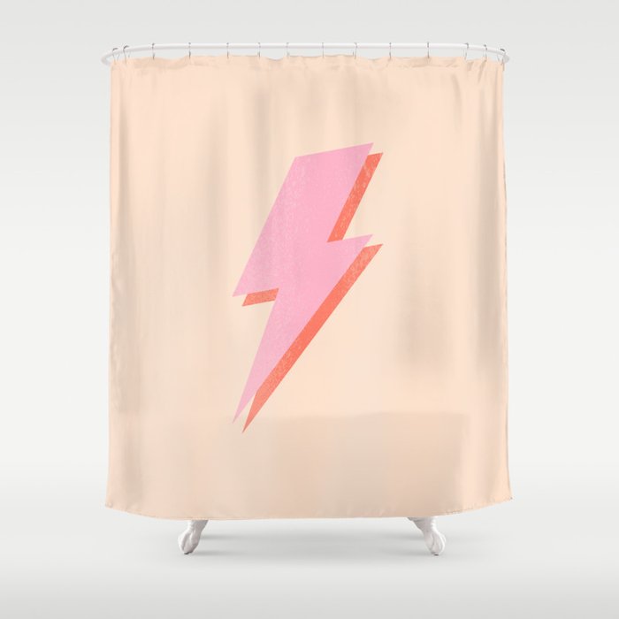 Thunderbolt: The Peach Edition Shower Curtain Gallery Image 1