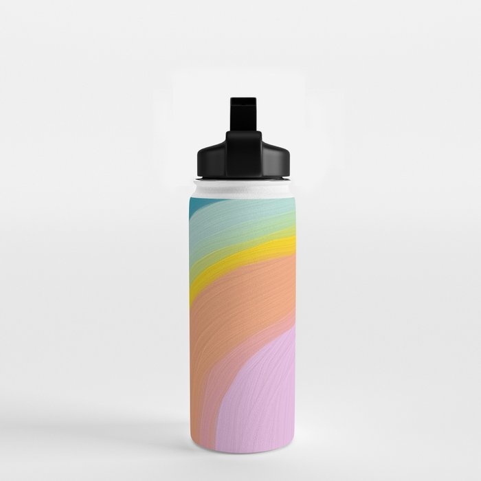Painted Pastel Rainbow Water Bottle Gallery Image 2