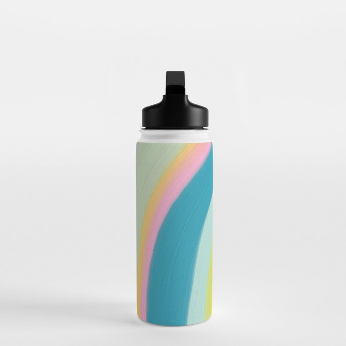 Painted Pastel Rainbow Water Bottle Gallery Image 3