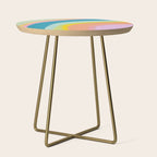Painted Pastel Rainbow Side Table Gallery Image 1