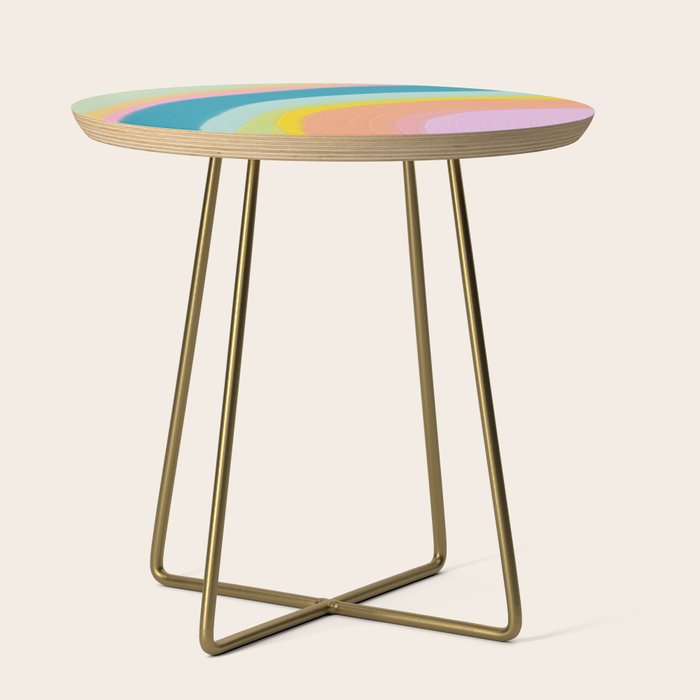 Painted Pastel Rainbow Side Table Gallery Image 1