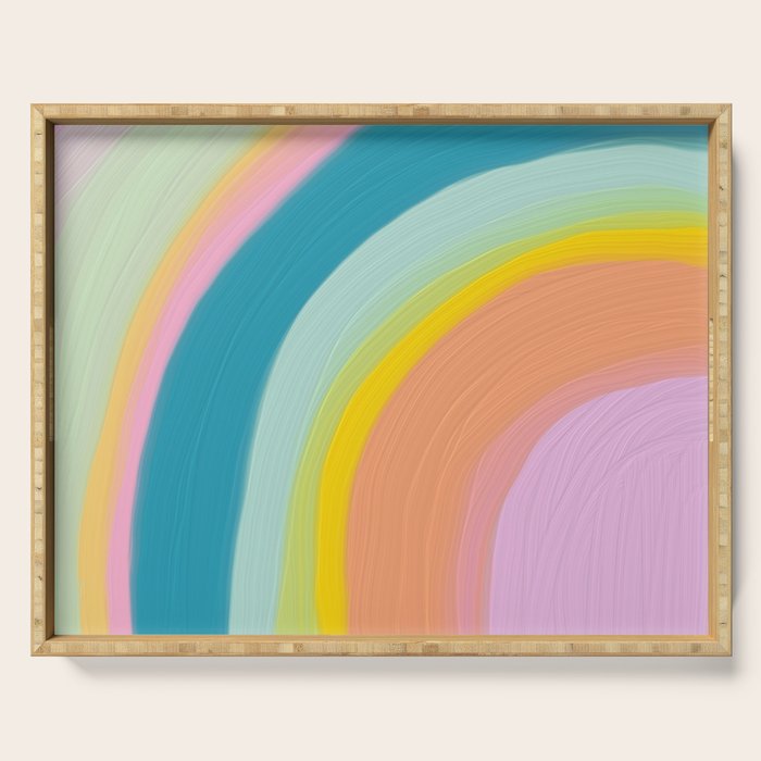 Painted Pastel Rainbow Serving Tray Gallery Image 1