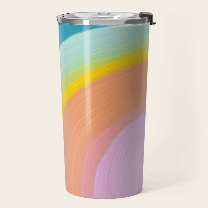 Painted Pastel Rainbow Travel Mug Gallery Image 2