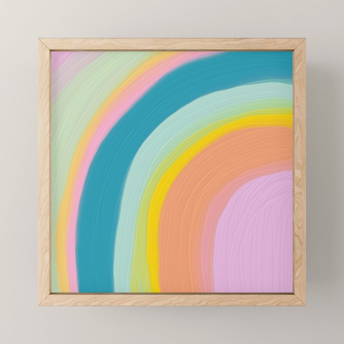 Painted Pastel Rainbow Mini Art Print Gallery Image 1