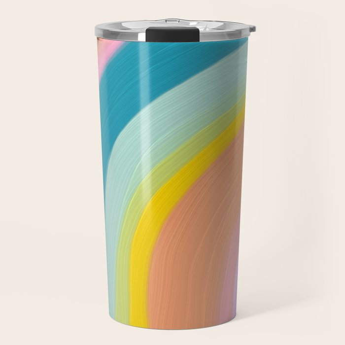 Painted Pastel Rainbow Travel Mug Gallery Image 1