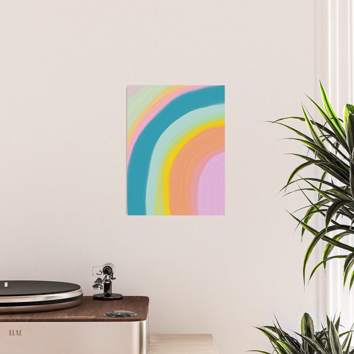 Painted Pastel Rainbow Poster Gallery Image 2