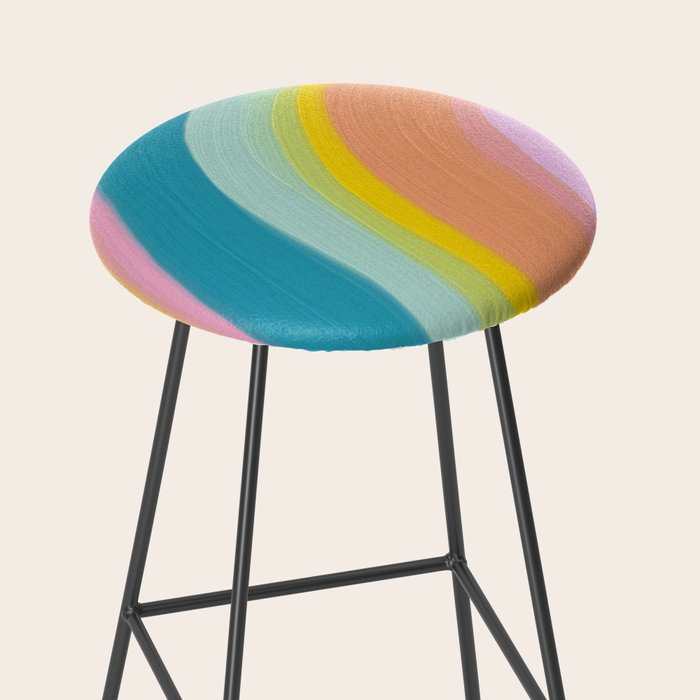 Painted Pastel Rainbow Stool Gallery Image 2