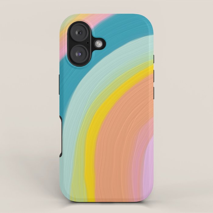 Painted Pastel Rainbow iPhone Case Gallery Image 1