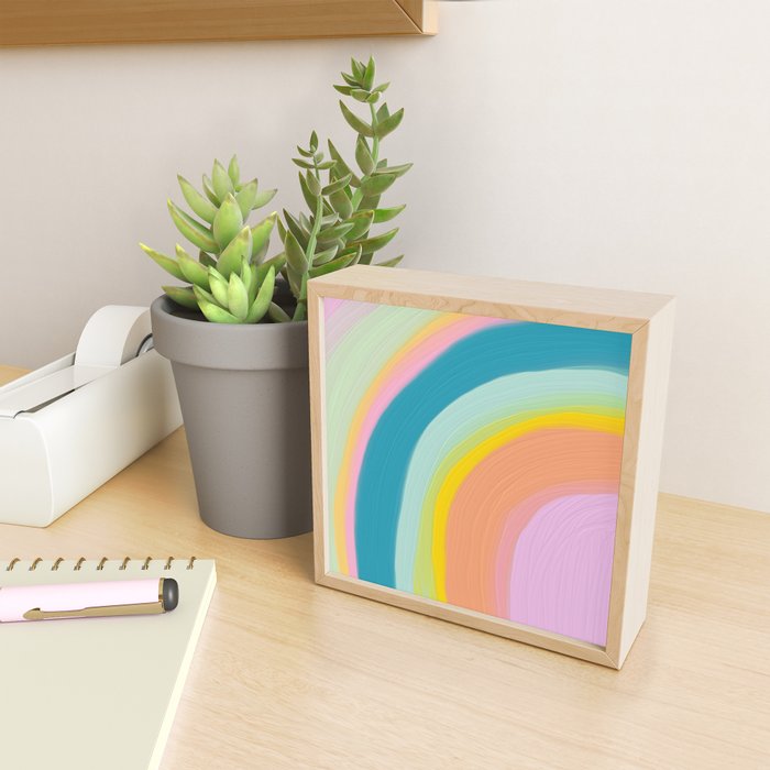 Painted Pastel Rainbow Mini Art Print Gallery Image 2