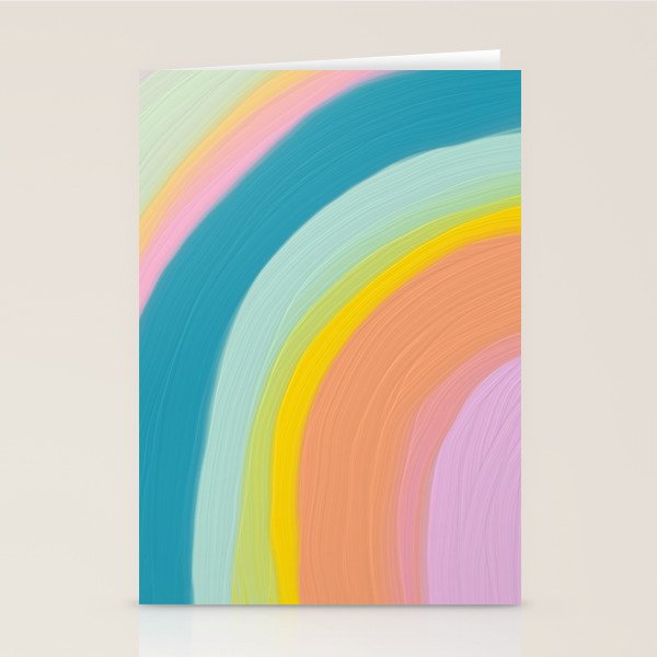 Painted Pastel Rainbow Stationery Card Gallery Image 2