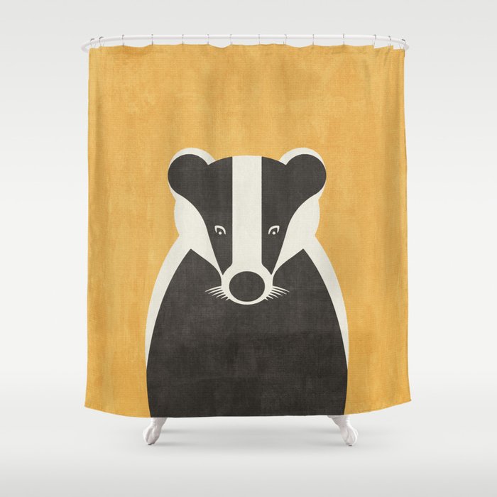 FAUNA / Badger Shower Curtain Gallery Image 1