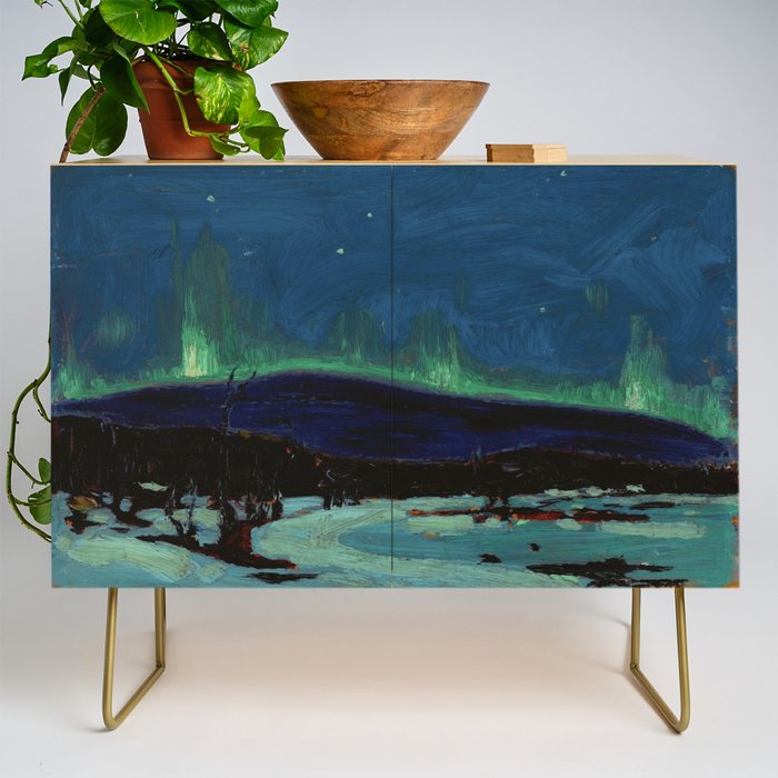 Tom Thomson Northern Lights Canadian Landscape Artist Credenza Gallery Image 1